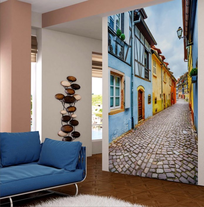 carta da parati fotografica con effetto di espansione dello spazio