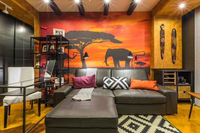 carta da parati fotografica in stile africano