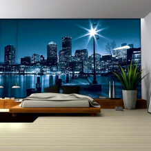 Carta da parati fotografica per la camera da letto: una selezione di idee per l'arredamento d'interni-1