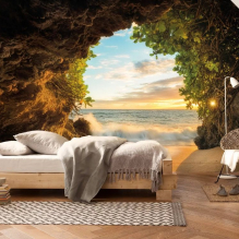 Carta da parati fotografica per la camera da letto - una selezione di idee per l'interno-2