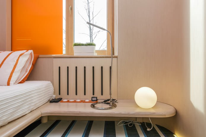 nascondi la batteria in un interno moderno