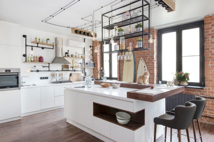 cablaggio aperto nel design della cucina