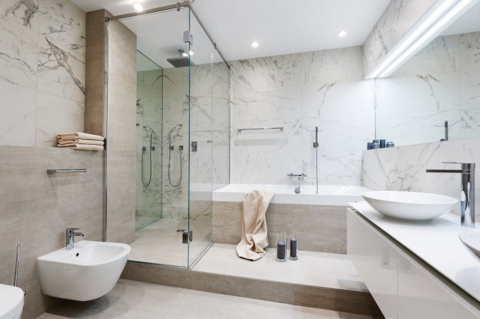 bagno su un podio