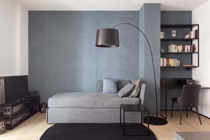 intonaco grigio sul muro