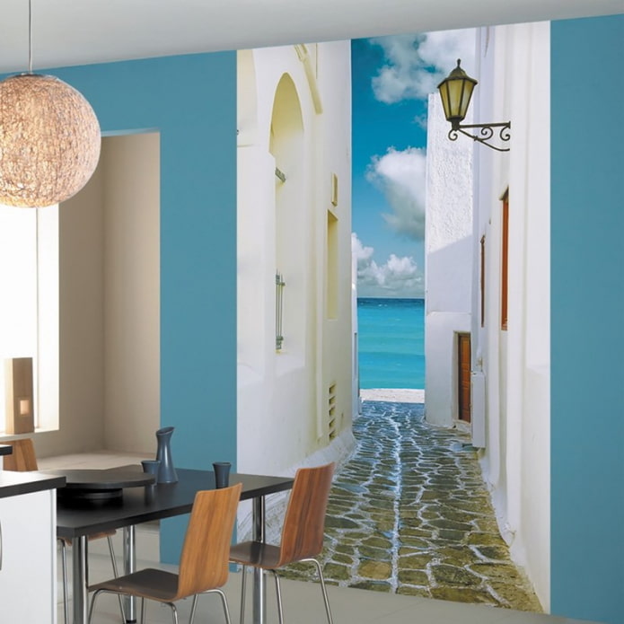 Carta da parati fotografica 3D per l'interno della cucina