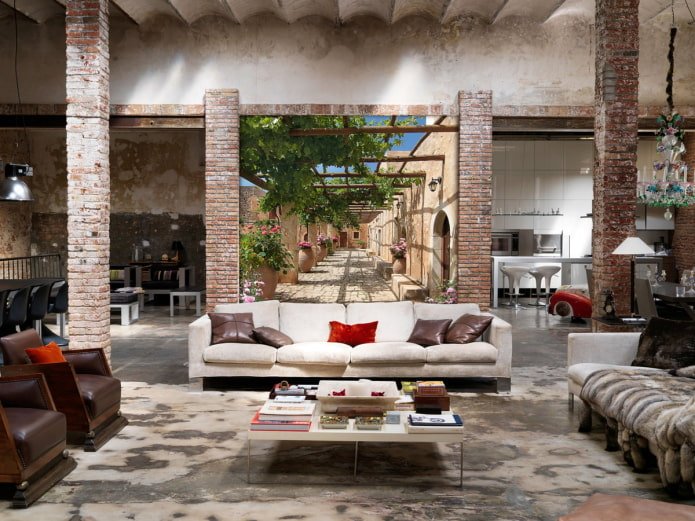 carta da parati fotografica 3D in stile loft