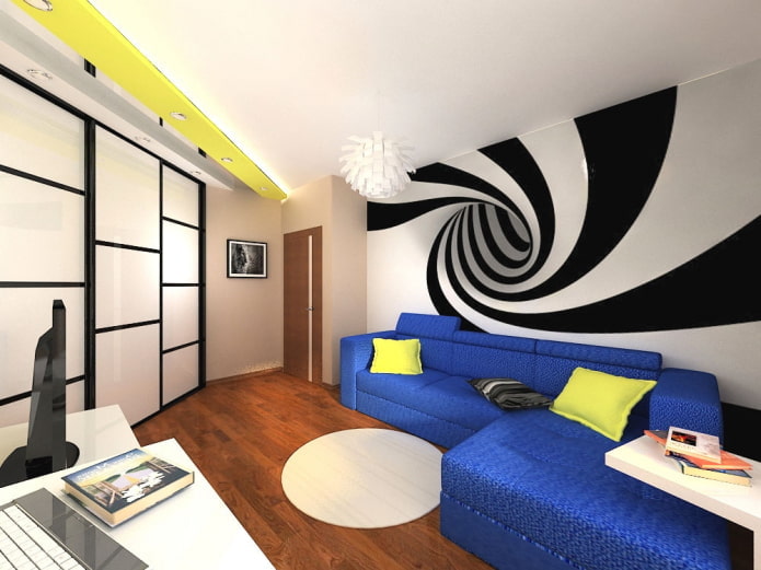 carta da parati fotografica 3D in stile high-tech