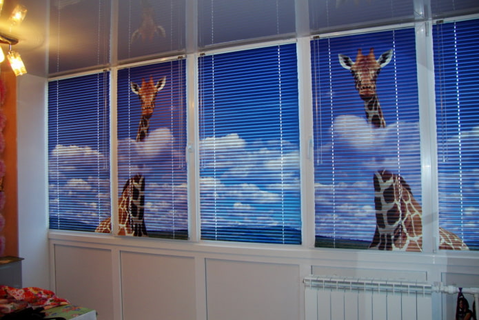 Tende 3D con immagine di una giraffa