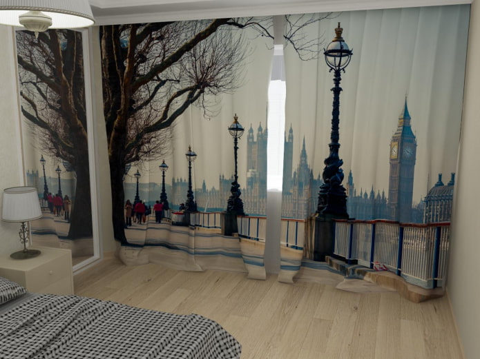 Tende 3D in camera da letto