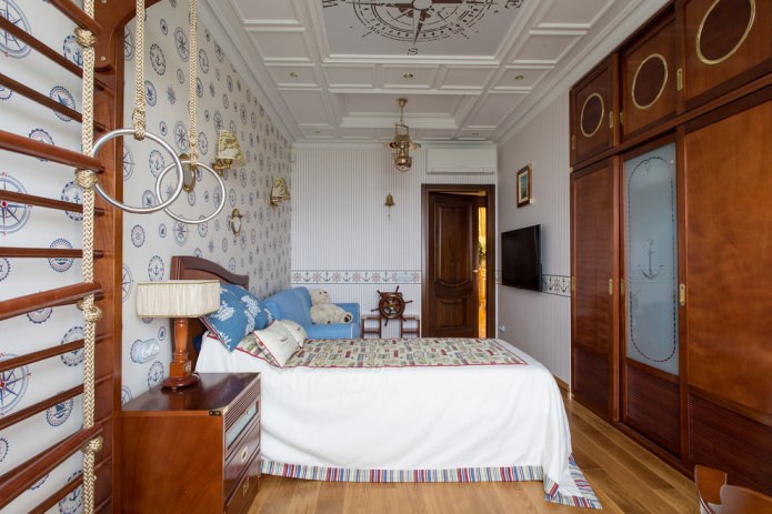 carta da parati in stile marino