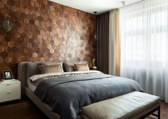decorazione parete in legno