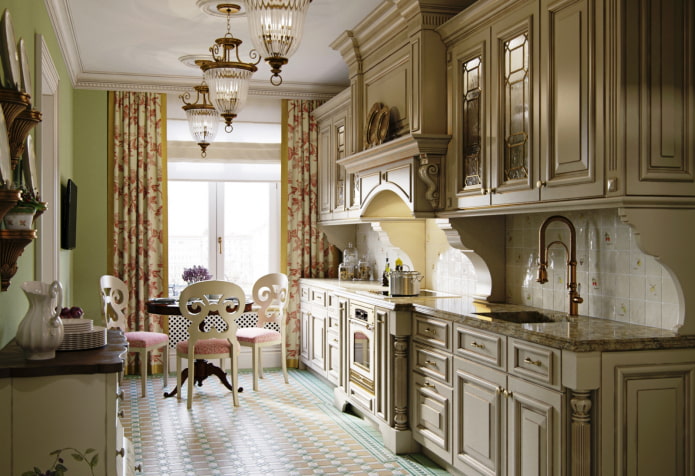 cucina luminosa in stile inglese