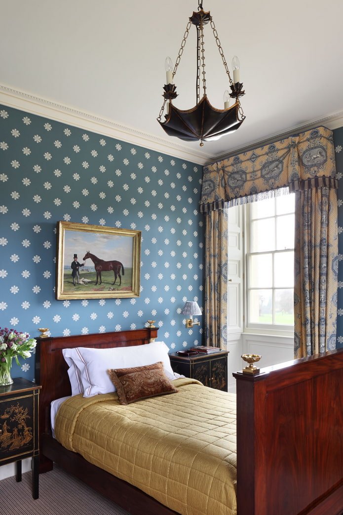 piccola camera da letto in stile inglese