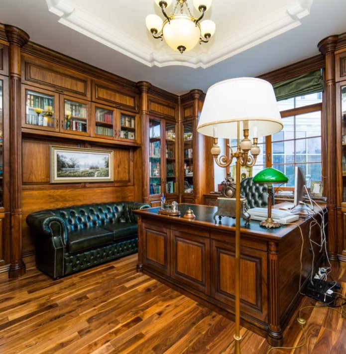 finitura in legno dell'ufficio