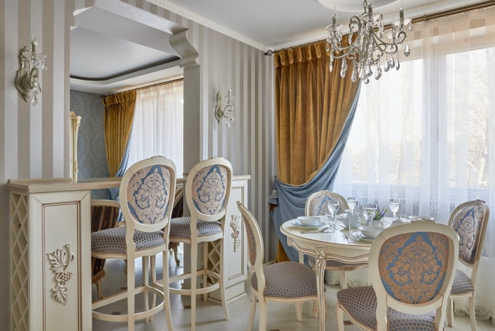 arco riccio nell'interno della cucina