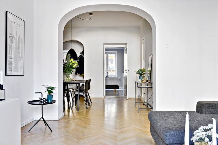 Arco negli interni scandinavi