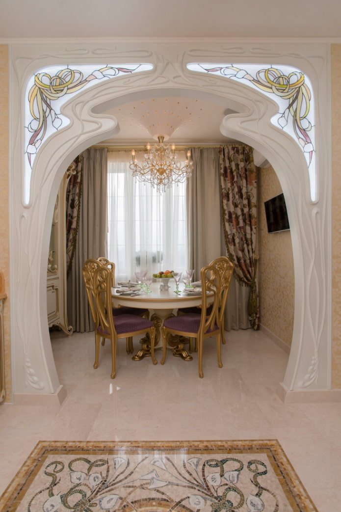 decorazione ad arco di vetro