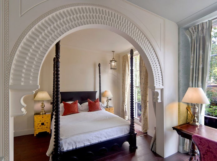 Stile orientale in camera da letto