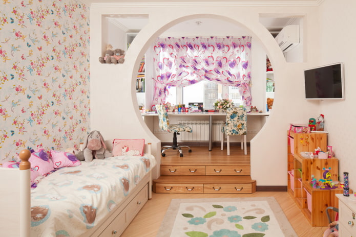 arco insolito nella cameretta dei bambini