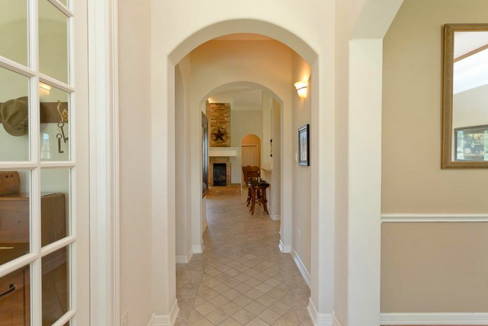arco ellittico all'interno del corridoio
