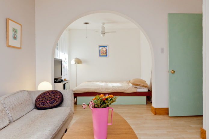 arco rotondo in cartongesso all'interno