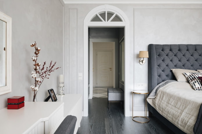 arco stretto in cartongesso all'interno