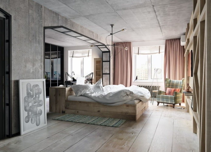 arco in cartongesso in un interno in stile loft