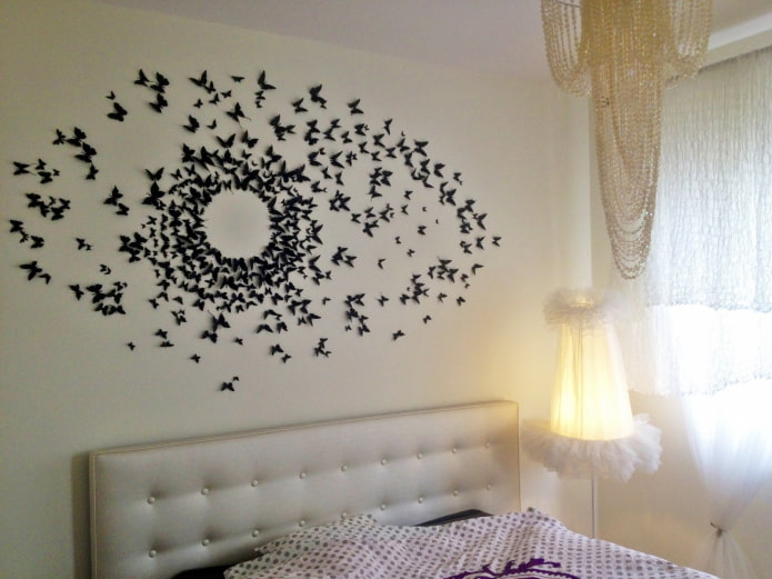 farfalle sopra il letto
