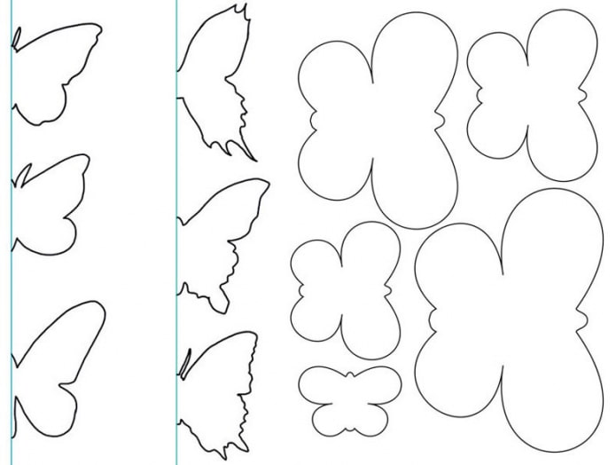 modelli di farfalle per la decorazione