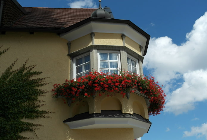 progettazione del balcone in un progetto di casa privata