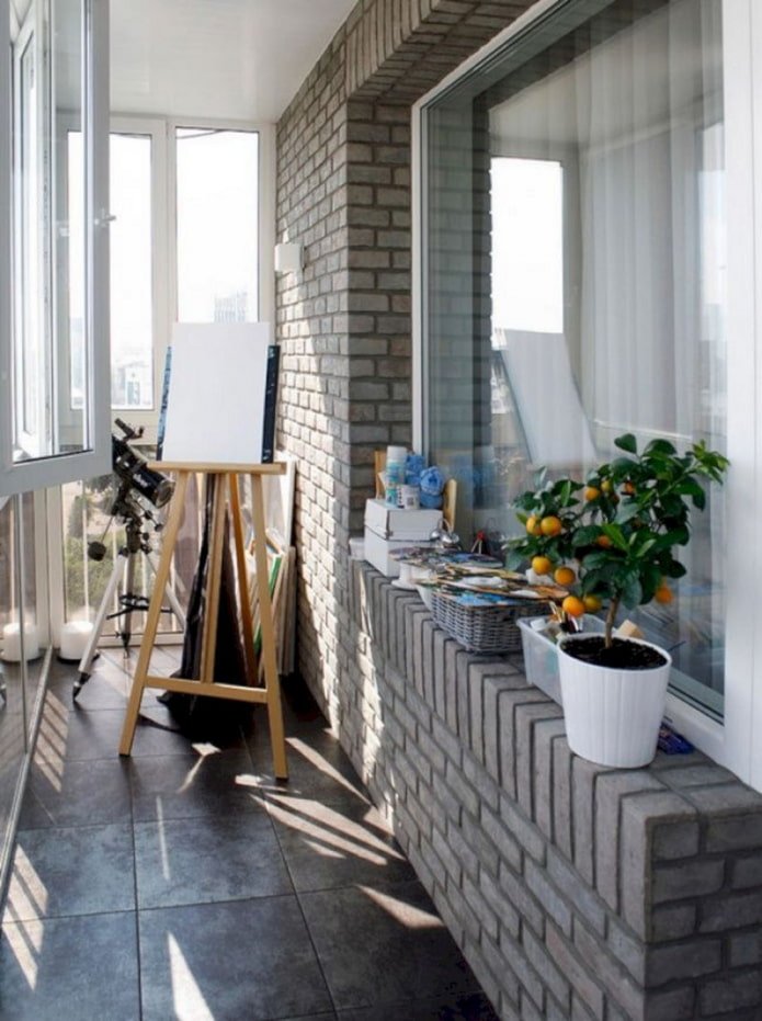 Area creativa sulla loggia
