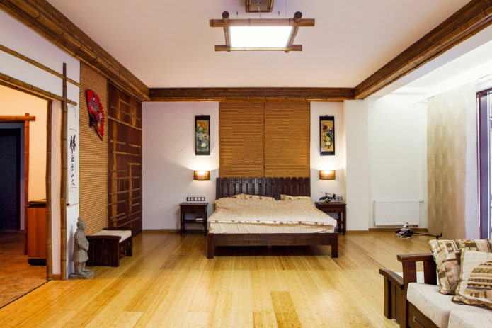 Stile giapponese nell'arredamento della camera da letto