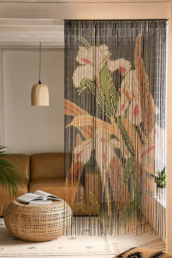 tende di bambù con fiori