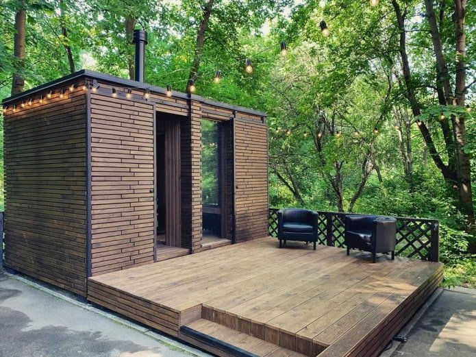 Bagno modulare con terrazza