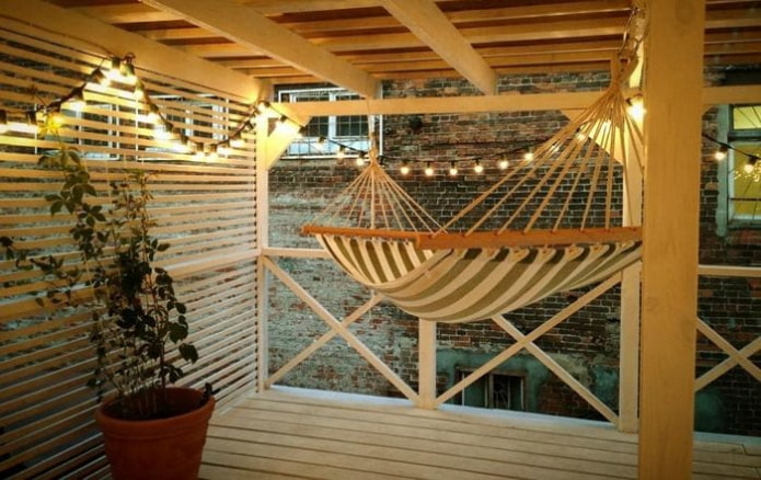 Area relax sulla terrazza