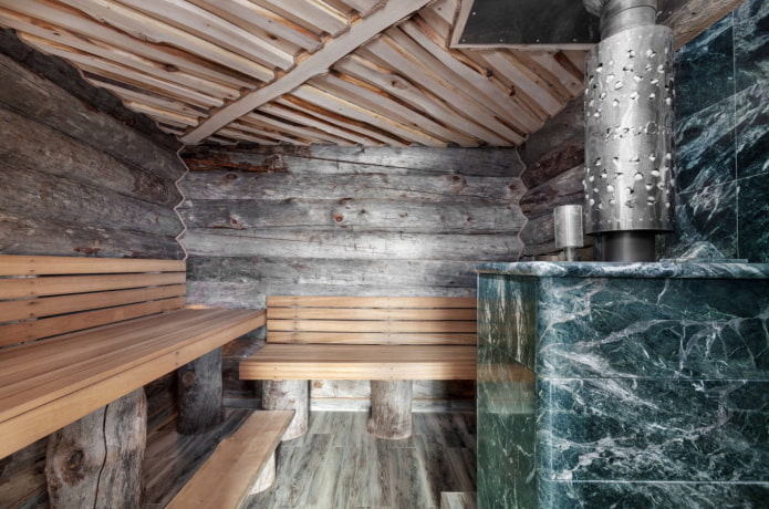 rifinitura in marmo del bagno turco