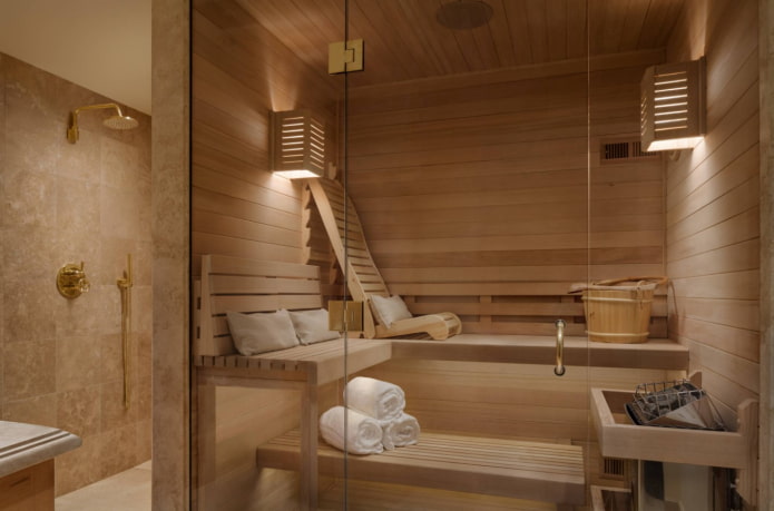 bagno in legno in stile moderno