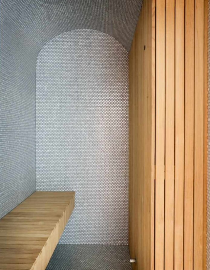 decorazione del bagno con mosaici