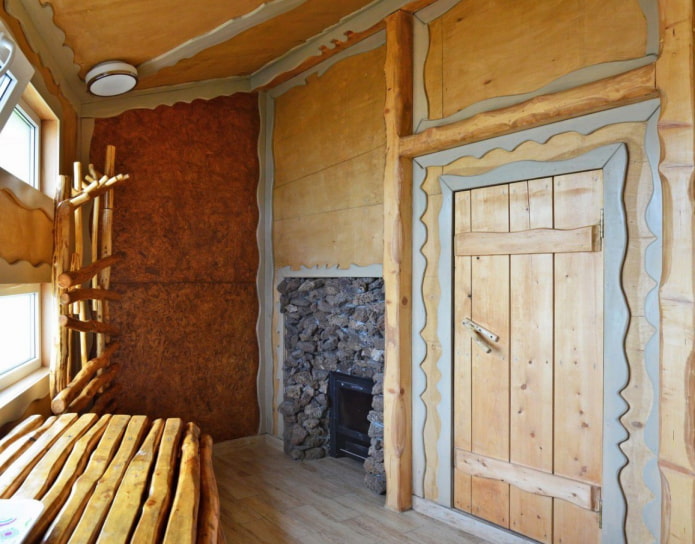 finitura per bagno in compensato