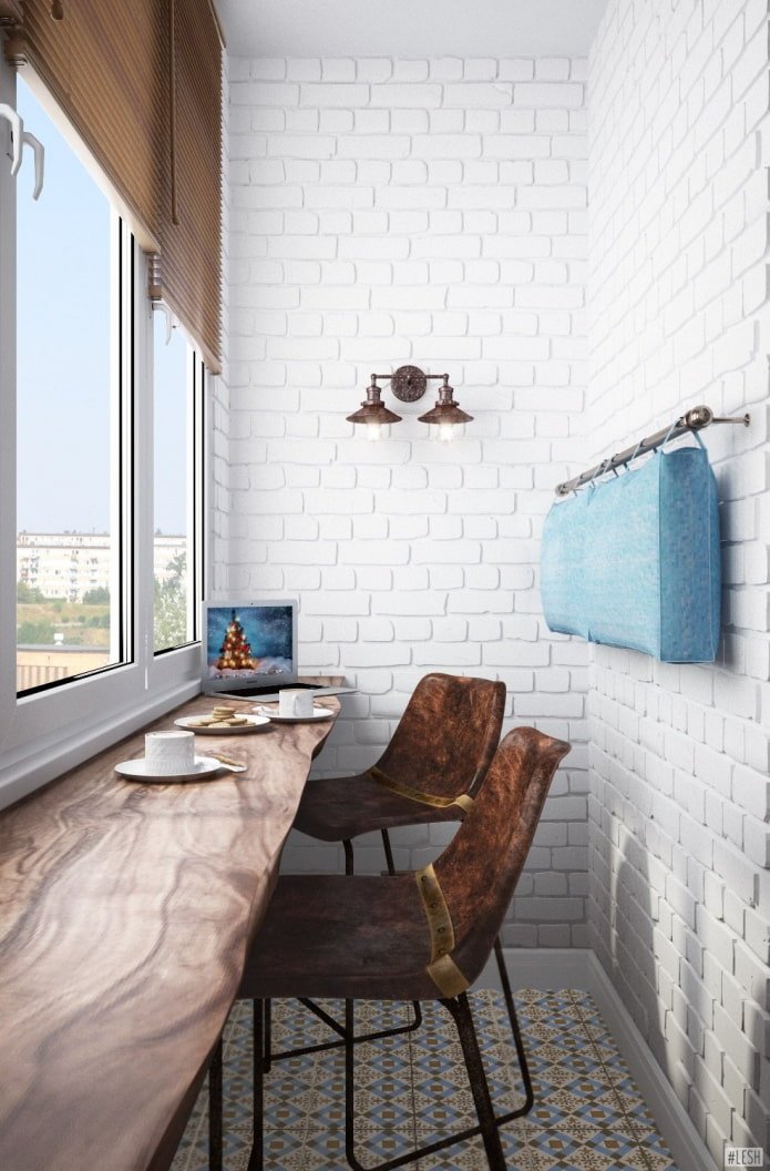 bancone da bar con piano in legno