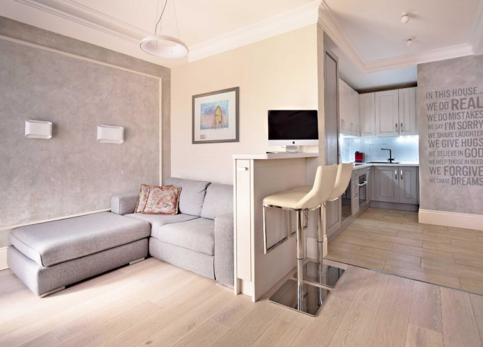 bancone minibar nell'interno del soggiorno