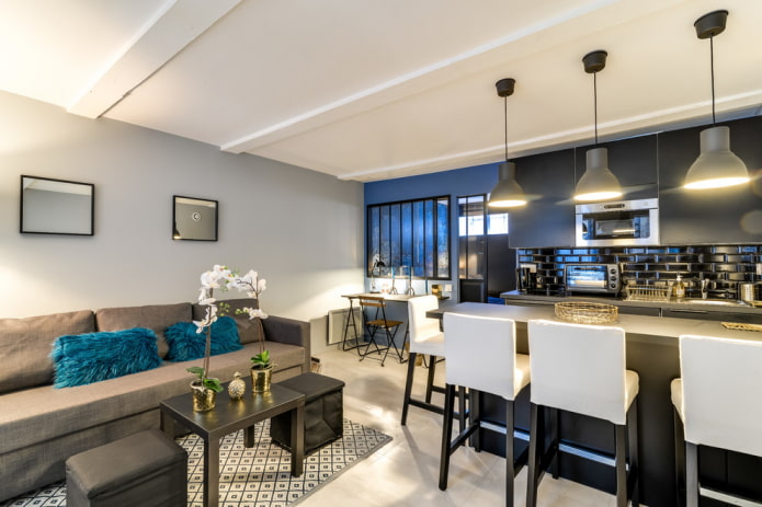 bancone bar con illuminazione interna