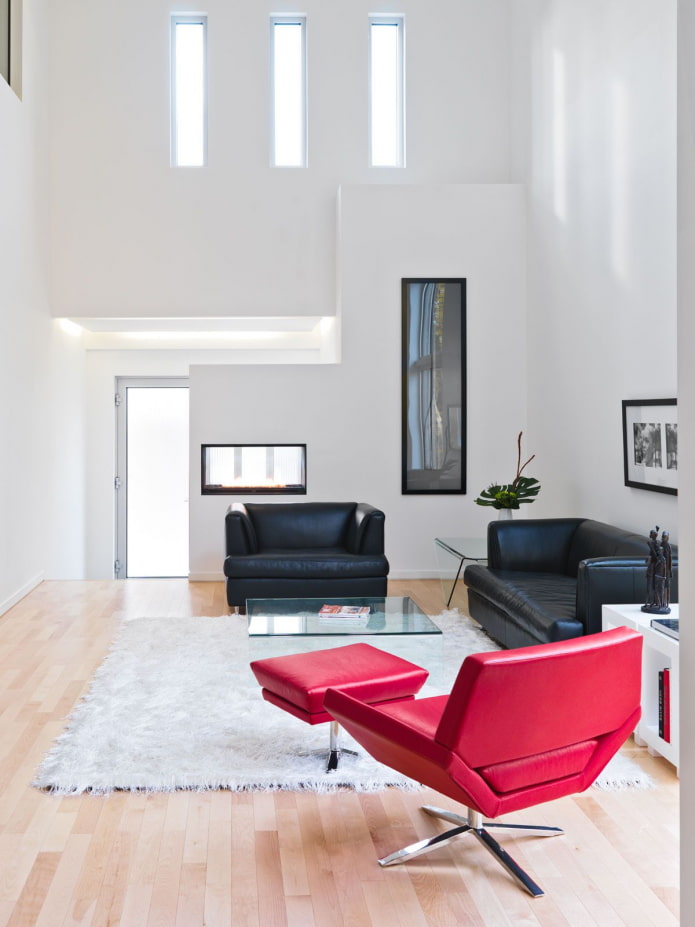 sedia in pelle rossa