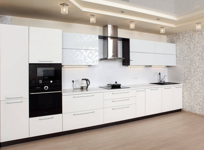 cucina in bianco e nero