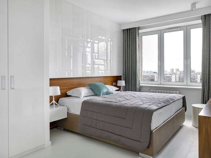 tessuti e decorazioni in camera da letto nei toni del bianco