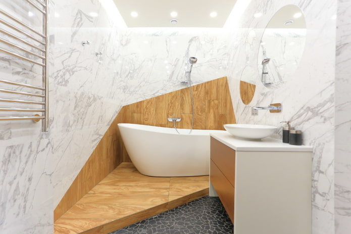 design degli interni del bagno bianco