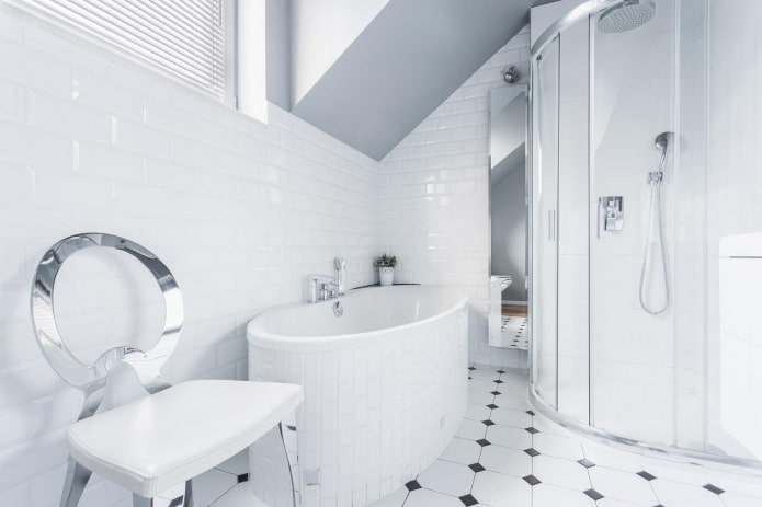 design d'interni bagno bianco