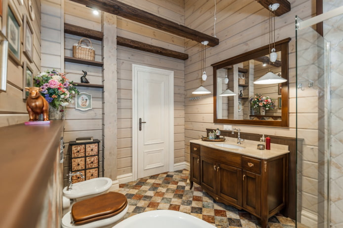 porte bianche in un interno in stile country