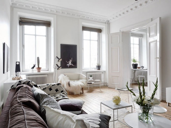 soggiorno in stile scandinavo