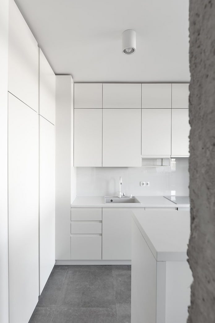 cucina bianca minimalismo